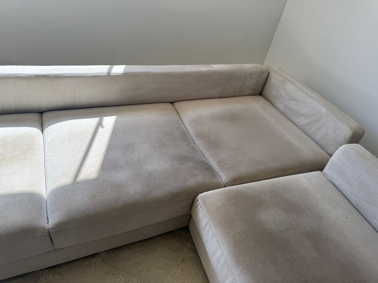 Sectional Sofa — before cleaning