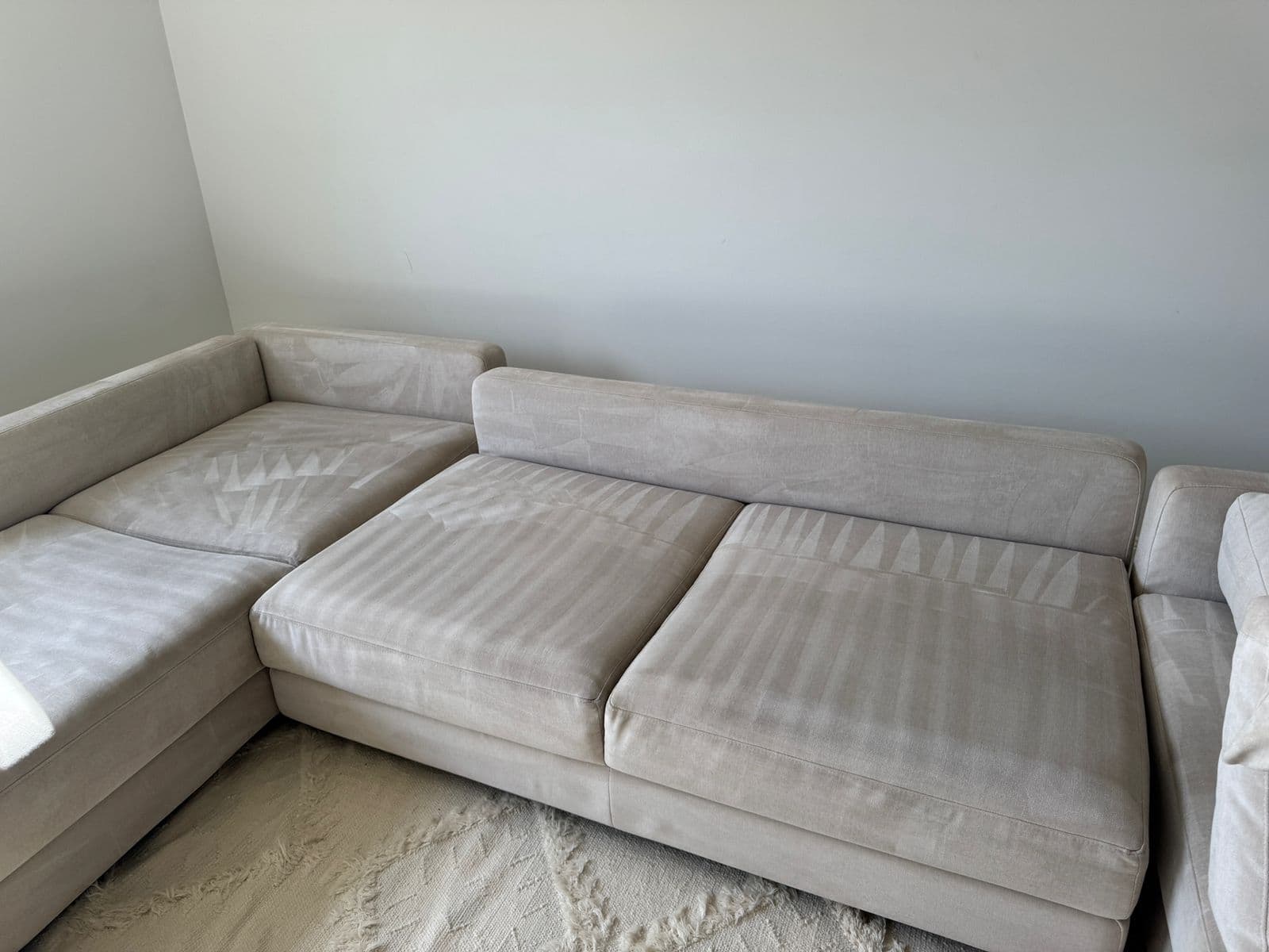 Sectional Sofa — after cleaning